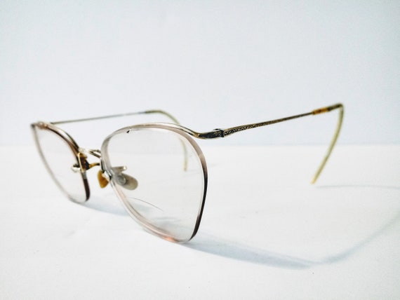 Vintage 1900s Octagonal Half Rimmed Glasses - image 1