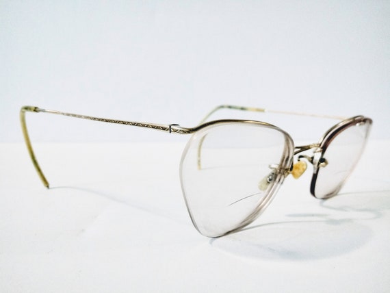 Vintage 1900s Octagonal Half Rimmed Glasses - image 3