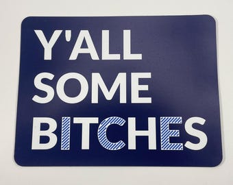 Liberal Auto Magnet Anti Ice Y'all Some Bitches Magnetized Car Decal Pro Immigrant Anti Trump