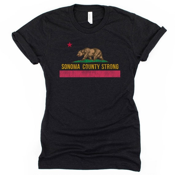Sonoma County Strong T-Shirt: California Flag Unisex Tee