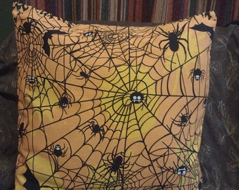 Halloween Spiderweb Pillow Cover (18"X18")