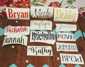 Decal name/ car decal/ vinyl monogram name/ decal for computer/ Tumbler decal/ personalized decal/ monogram sticker/ truck sticker