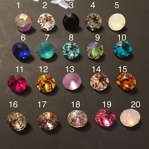 Swarovski Crystal Stud Earrings! Sterling Silver Posts,20 Colors, Rose Gold, Silver, Antique Silver, Gold, Bronze Studs. 8mm Crystals.