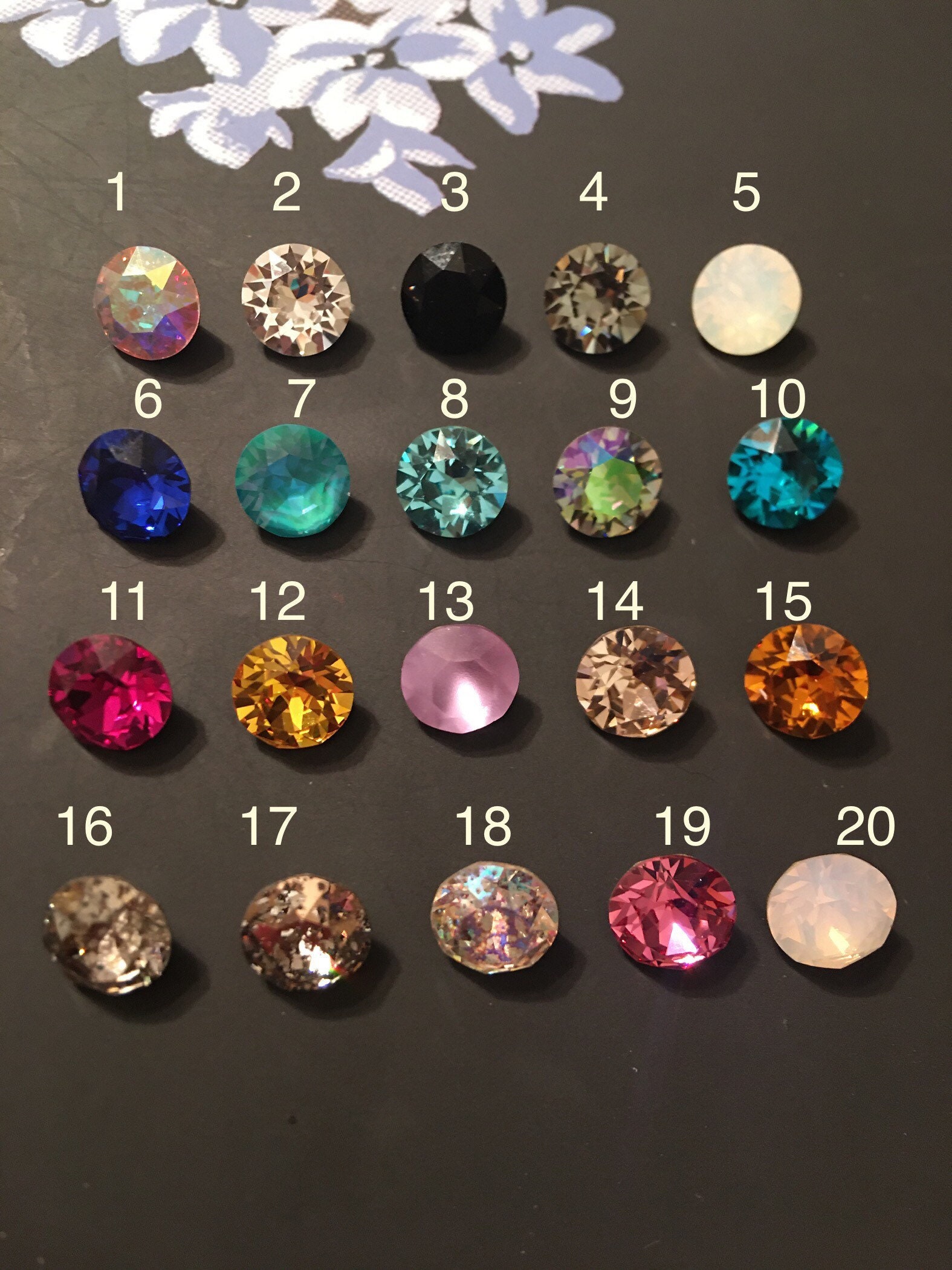 Austrian Crystal Stud Earrings | 8mm Round Sparkle Studs | Sterling Silver Posts | 20 Colors |Rose Gold, Silver, Gold, Bronze Finish Options