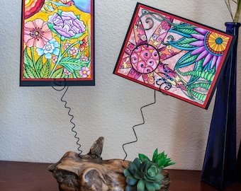 Rustic driftwood picture holder