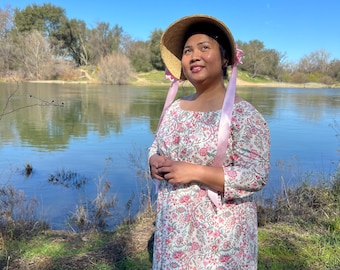 Abito da sera in cotone con coulisse Regency Elizabeth