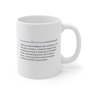 Captain Wentworth Mug 11oz - Jane Austen Character Definition Collection