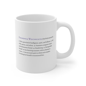 Captain Wentworth Mug 11oz - Jane Austen Character Definition Collection