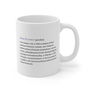 Anne Elliot Mug 11oz - Jane Austen Character Definition Collection