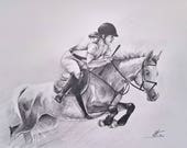 Custom Portrait / Horse-friendly Portrait / Graphite Pencil Portrait from Photo / Horse Portrait / Art Portrait / Animal Favorite / Art /