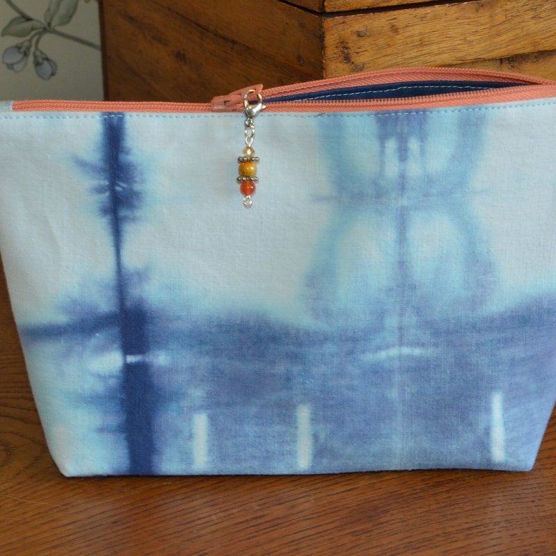 Red - Handmade Shibori Tie-Dye Cotton Shopping Bag