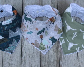 Woodland Baby Shower | Baby Shower Gift | Baby Boy | Baby Boy Shower | Woodland Baby | Woodland Bib | Bandana Bib | Baby Boy | Baby Shower