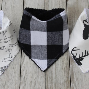Baby Boy Gift Set | Baby Boy | Airplane Bib | Bandana Bib Set | Bandana Bib | Deer Bib | Buffalo Plaid Bib | Baby Boy Shower Gift | Baby Boy