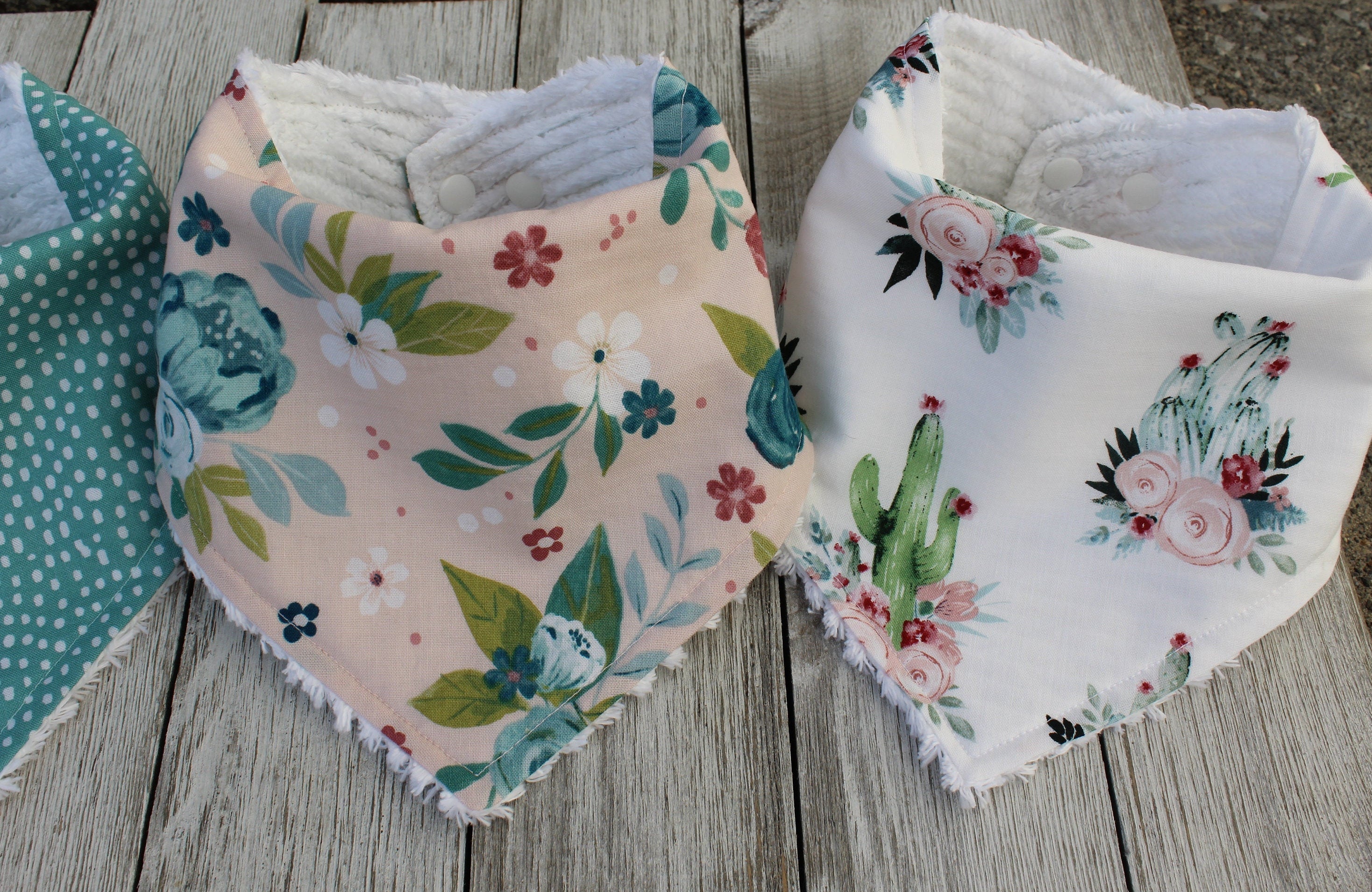 Baby Girl Baby Girl Bandana Bib Baby Girl Bib Cactus Etsy