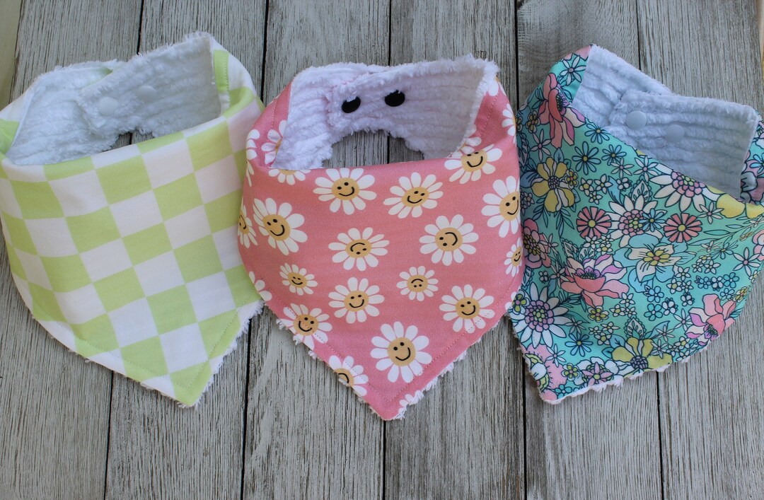 Boho Baby Girl Bandana Bib Set Bandana Bib Set Baby Girl Baby Girl Bibs