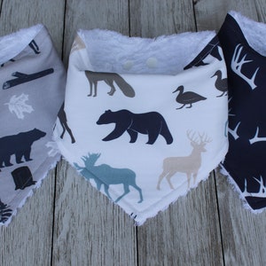 Baby Boy Bandana Bib | Bandana Bib | Baby Boy | Baby Boy Shower | Drool Bib | Woodland Baby Shower Gift | Woodland Bib | Baby Boy Bibs