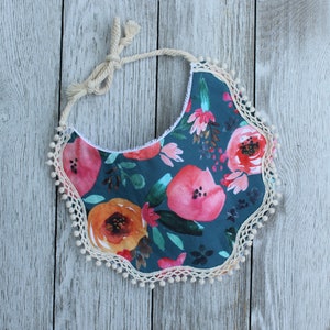 Scallop Boho Baby Bib | Baby Girl | Baby Girl Bib | Boho Baby Bib | Boho First Birthday | Cake Smash Bib | First Birthday Bib | Baby Girl