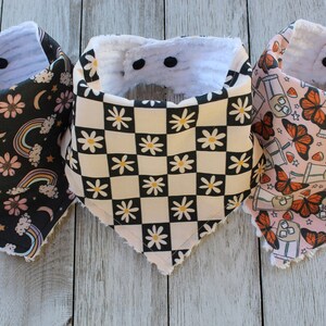 Baby Girl Bandana Bibs | Iced Coffee | Butterfly Bibs | Rainbow Bib | Checkered Baby Bib | Daisy baby Bib | Baby Girl Shower Gift | Newborn