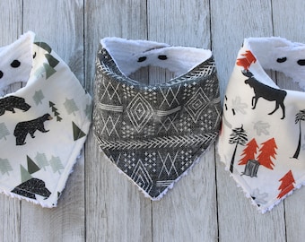 Woodland Baby | Woodland Baby Boy Gift | Baby Boy Bib | Bandana Bib | Baby Boy Bandana Bib | Moose Bib | Deer Bib | Baby Boy Gift | Baby Boy
