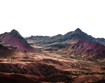 The red valley in the Peruvian Andes