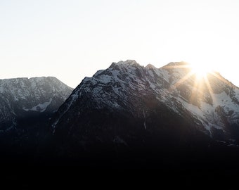 Sunset mountain panorama