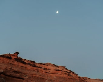 Moonrise at a secret beach in Peru