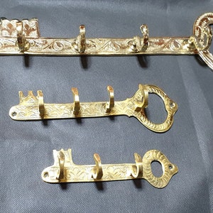 Moroccan Key Brass Hook, Handmade Brass Wall Hook - brass ornate wall hook - Key Hook - Wall Hook