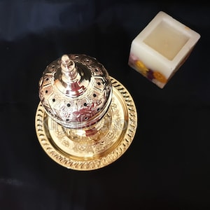 Small Moroccan Brass Authentic Royal Luxurious Incense Burner, Elegant Luxurious Incense Burner, Moroccan Mabkhara , Modern incense holder