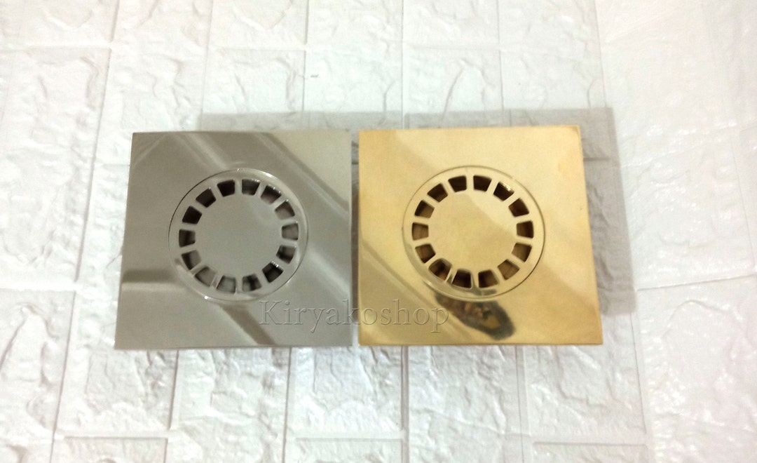 Solid Brass Floor Drain Square Shower Drain Cover Brass Etsy