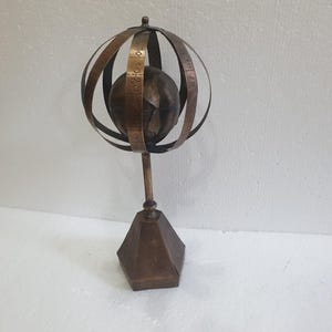Set di 2 astrolabi vintage in ottone, meridiana islamica, arredamento ottomano