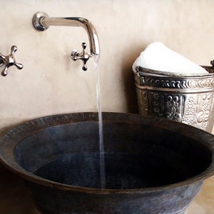 Silver Wall Mount Bathroom Silver Faucet with Brass Valve- Silver sink faucet - Bathroom sink faucets, Bathroom faucet