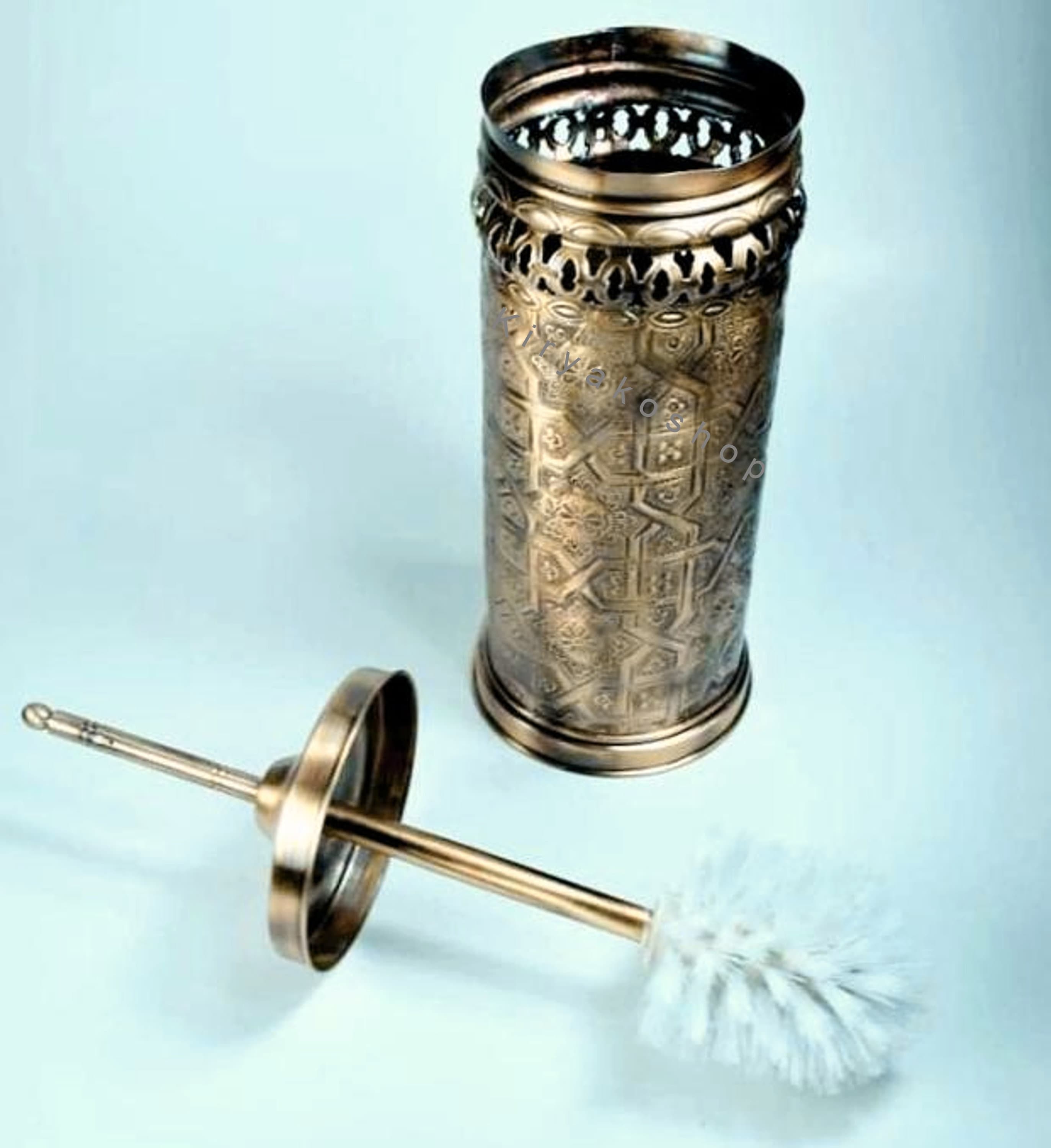 Bronze toilet plunger holder outlet