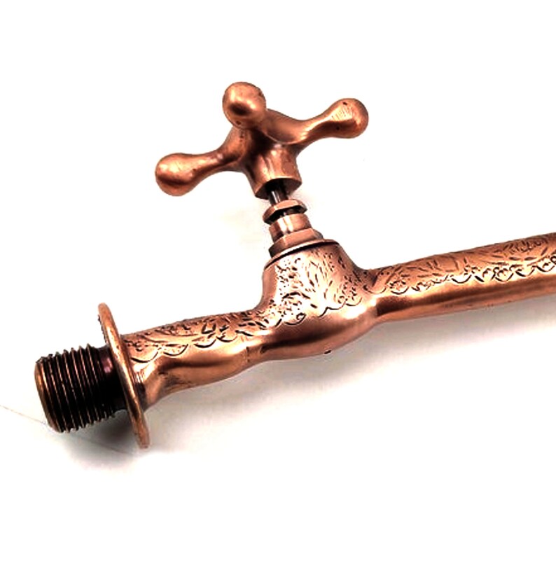 Moroccan Handmade Copper Wall Mounted Faucet Copper Faucet Etsy