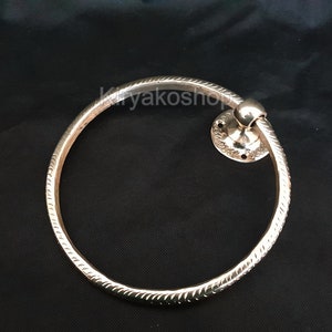 Brass Towel Holder - Towel Holder - Towel Hanger for Kitchen - bathroom wall decor - Towel Holder Ring - Decorative Towel ring