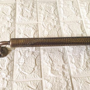 Brass Towel Bar, Bronze Brass Towel Bar for Bathroom, Brass Patina Hammered Towel Rod, Brass Towel Hanger, Towel Rack, Towel Holder