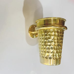 Gehämmerter Messing Wand Zahnbürstenhalter Becher - Zahnbürste Halter - Badezimmer Accessoires - Wand Zahnbürstenhalter Becher - Badezimmer Dekor