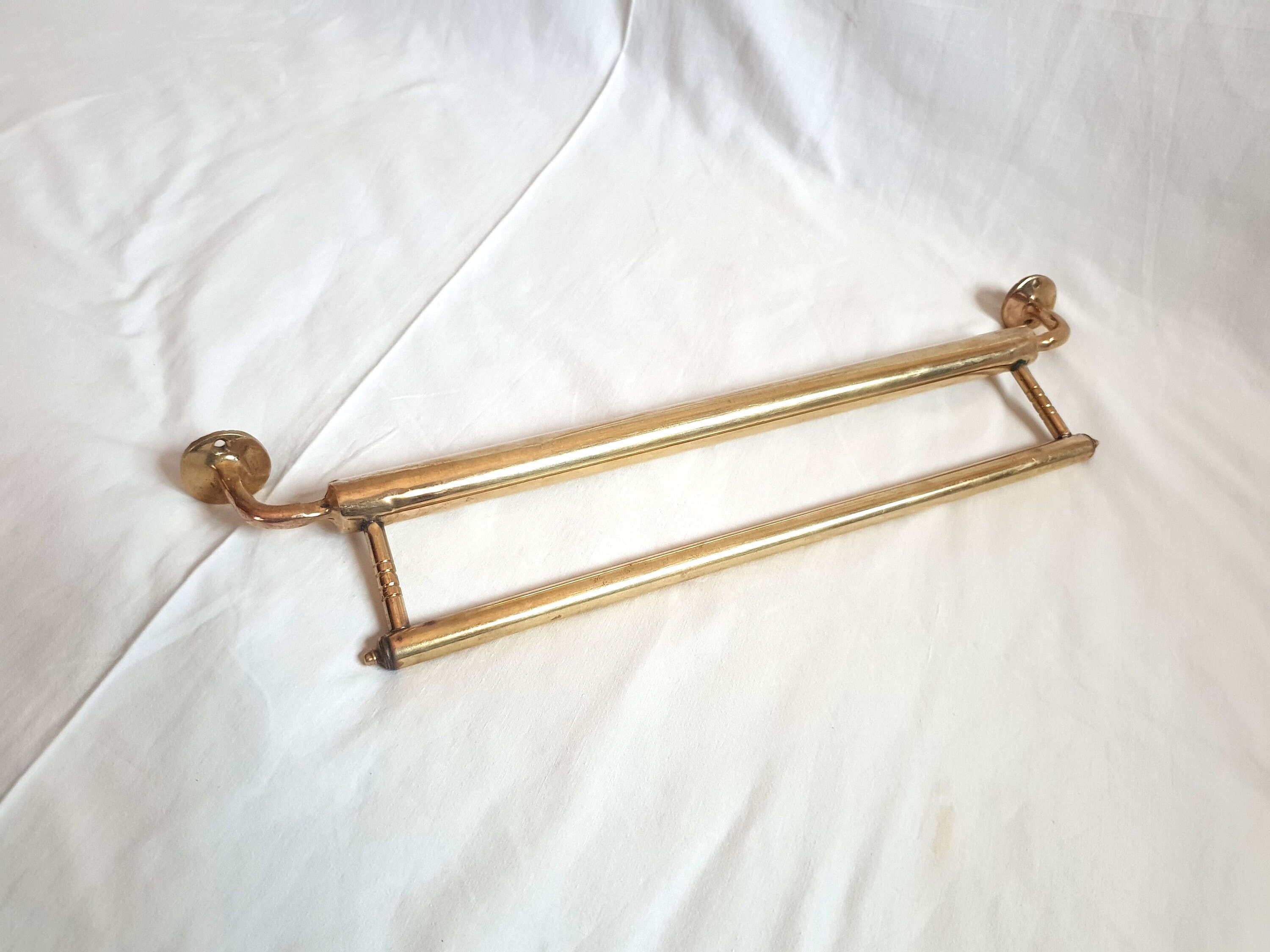 Double Brass Wall Mounted Towel Holder Bar Towel Bar Bathroom