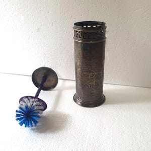 Moroccan Bronze Toilet Brush Holder Freestanding, Bathroom Storage Basket Plastic, Toilet Brushes , brush toilet , Bronze WC brush