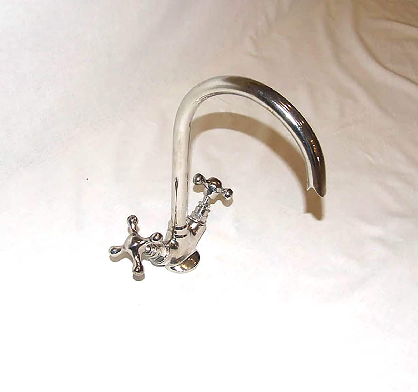 Silver Gooseneck Faucet for Bathroom Vanity & Vessel Sink Etsy