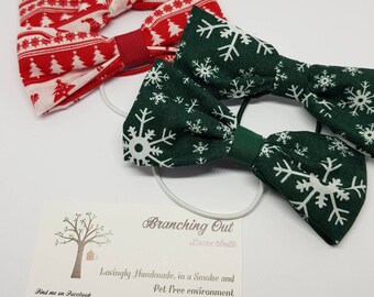 Handmade Christmas Hairband Bows