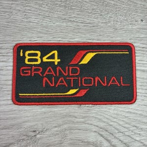 1984 Buick Grand National Patch 84 GN Iron On Sew On Embroidered Black Red