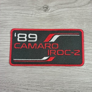 1989 Camaro IROC-Z Patch 89 Z28 Iron On Sew On Embroidered Black Red Silver