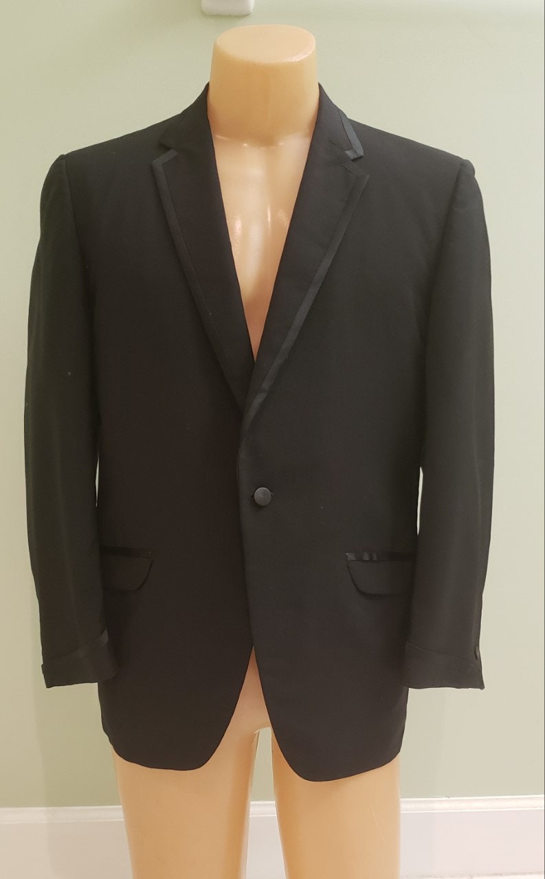 Men's dinner jacket 40S vintage 1960s black wool | Etsy