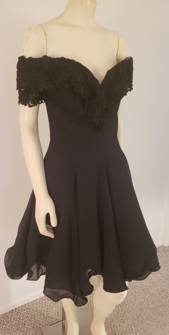 1980's does '50's black cocktail dress M Karen Oka