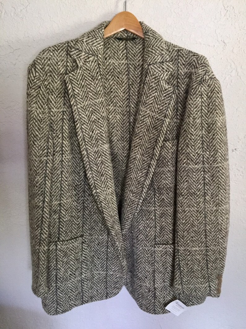 50/% OFF Mr Guy luxury tweed herringbone sport coat 1980/'s L