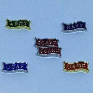 Military Banner Floating Charms