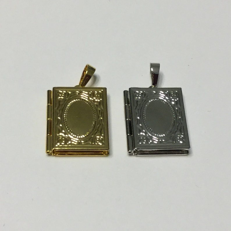 Gold or Silver Book Memory Locket