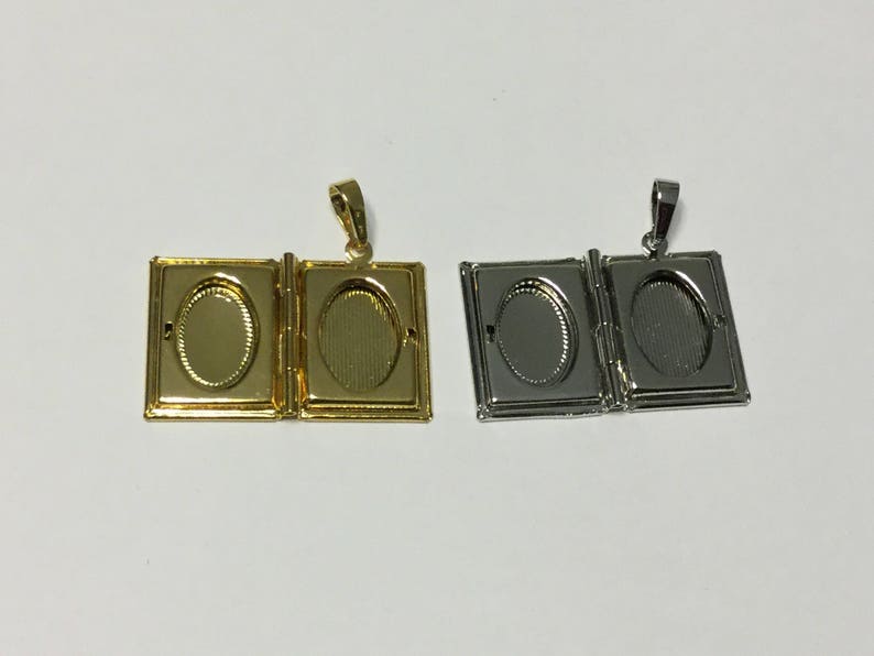 Gold or Silver Book Memory Locket