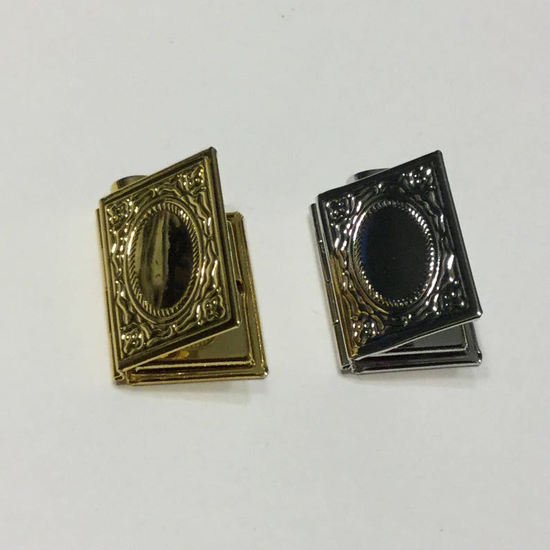 Gold or Silver Book Memory Locket