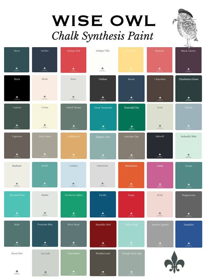 Wise Owl Chalk Synthesis Paint Colors Etsy